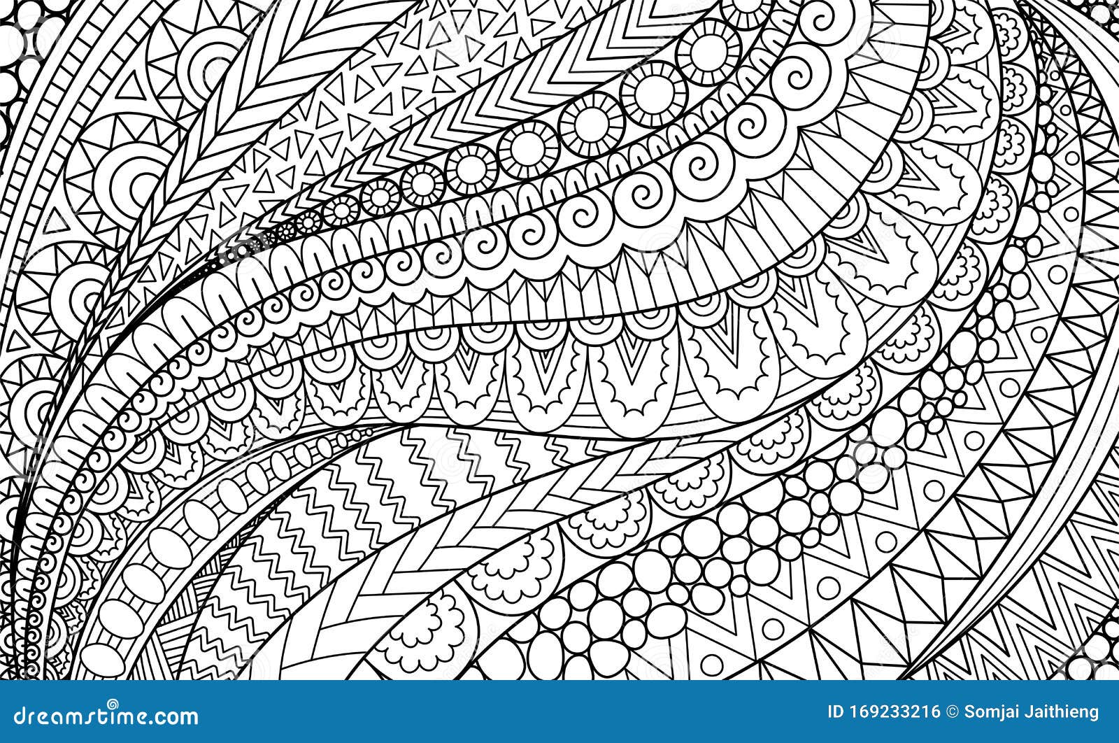 Line art of abstract movement for background adult coloring bookcoloring page and other design element vector illustration stock vector