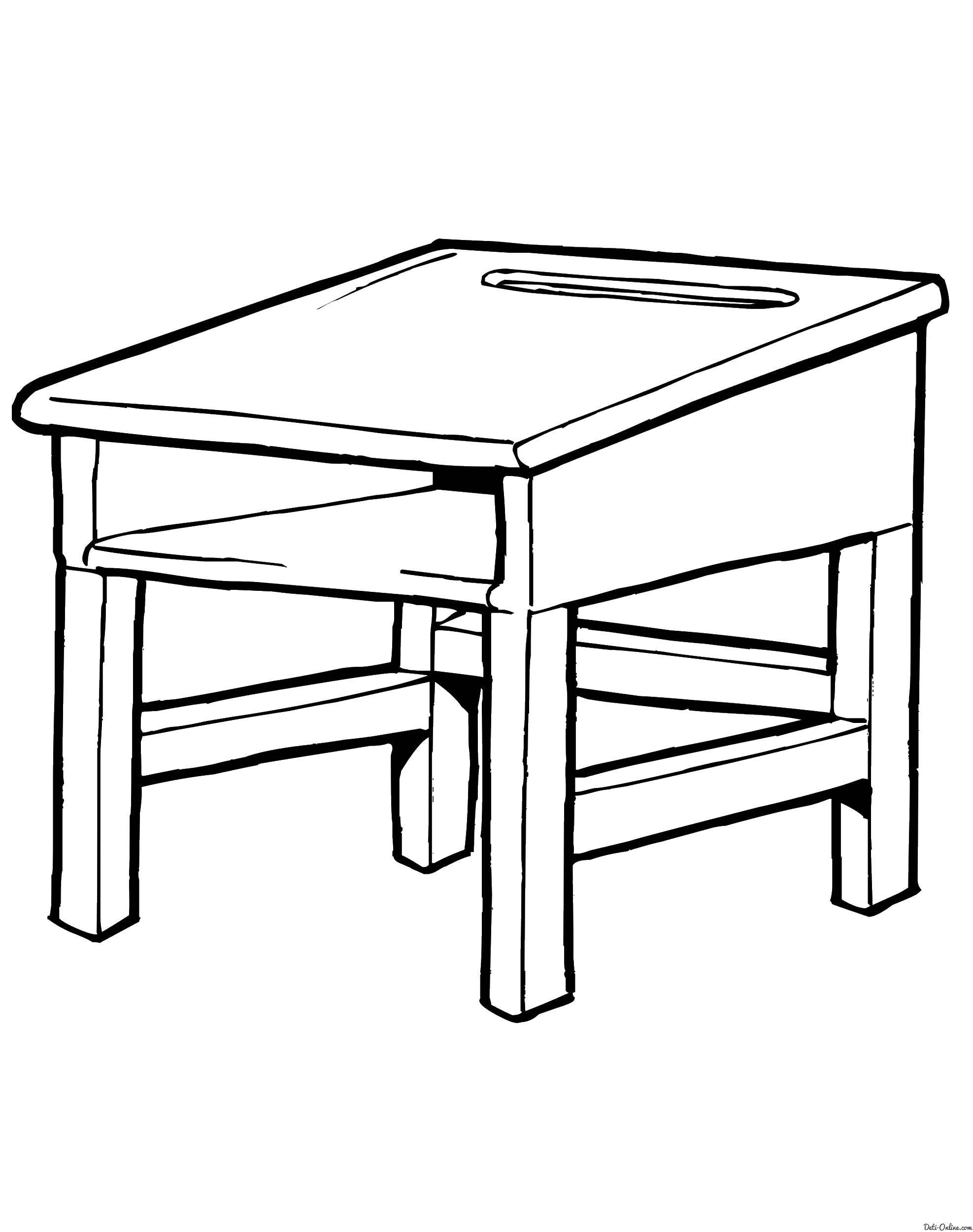Online coloring pages coloring school desk coloring