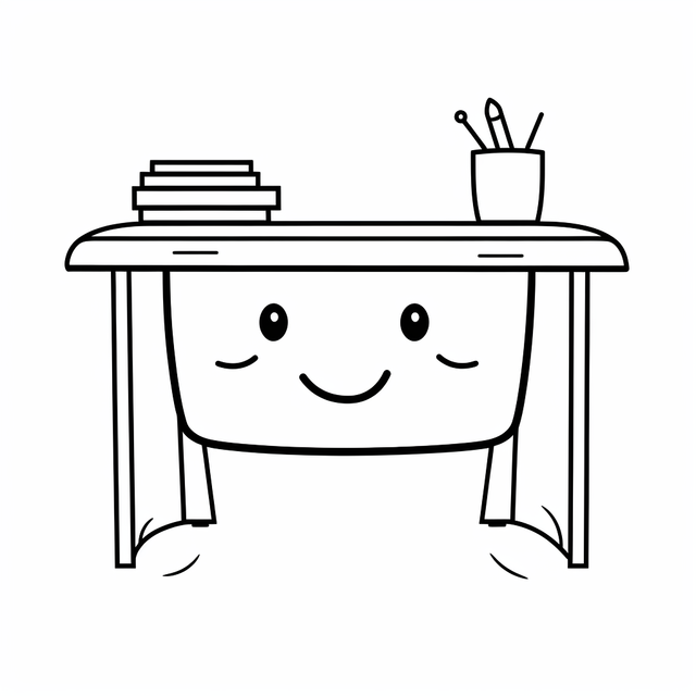 Desk coloring pages for kids with kawaii animals outline sketch drawing vector animal drawing kawaii drawing wing drawing png and vector with transparent background for free download
