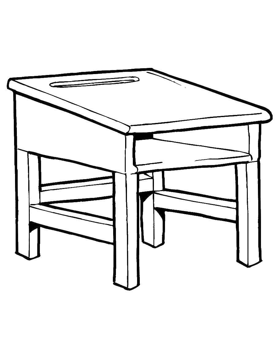 Online coloring pages parta coloring page parta the desk