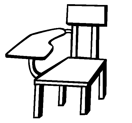 Desk coloring page