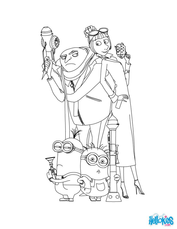 Despicable me coloring page kids gru lucy minions printable minion coloring pages minions coloring pages cartoon coloring pages