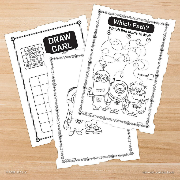 Despicable me coloring book with crayons