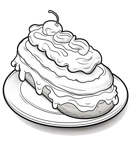 Free printable desserts coloring pages list