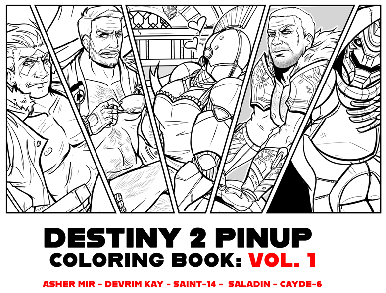 Destiny pinup coloring book vol