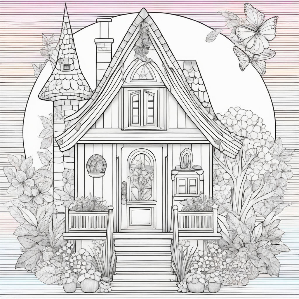 Detailed coloring book page