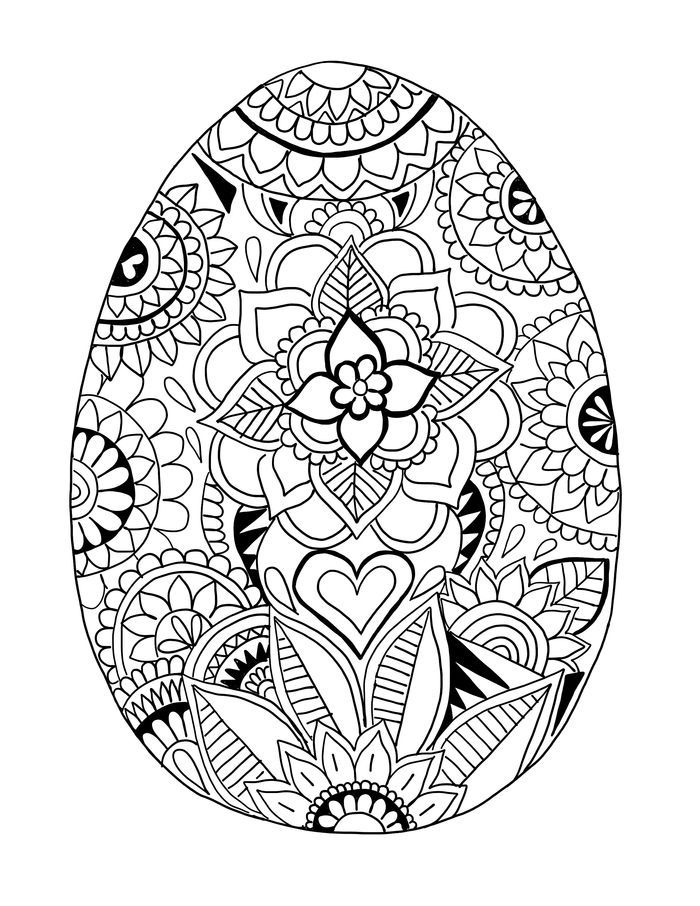 Get creative with easter egg coloring pages for adults