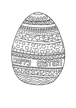 Easter egg coloring page bundle by the happy hospital teacher tpt