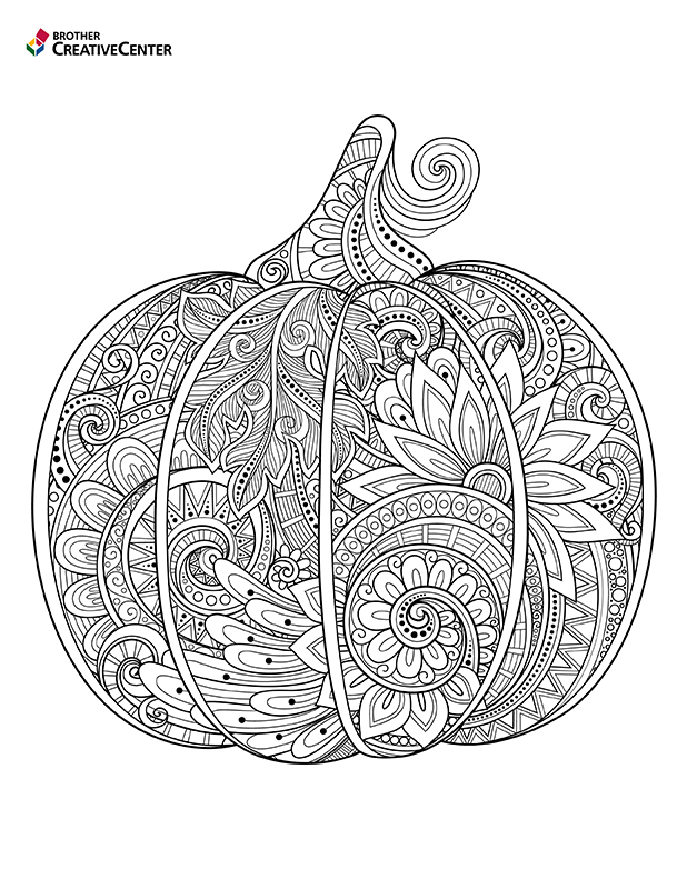 Free printable detailed pumpkin creative center
