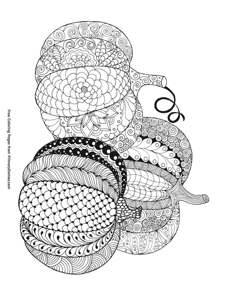 Three pumpkins coloring page â free printable pdf from