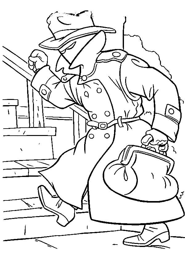 Detective coloring page for kids