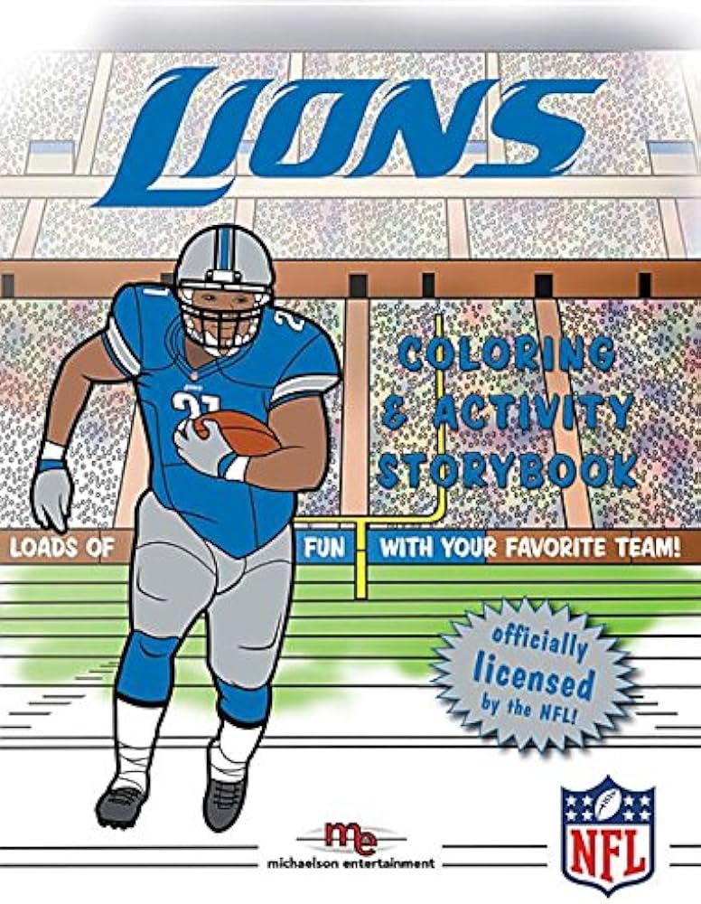 Detroit lions coloring activity storybook brad m epstein curt walstead books