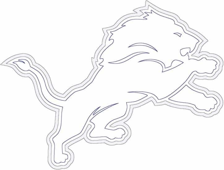 Detroit lions logo coloring page