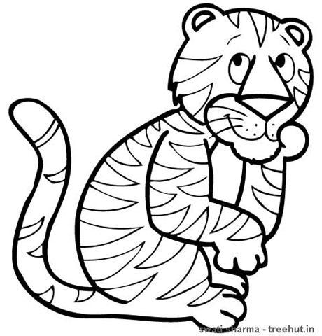 Tiger colorg pages