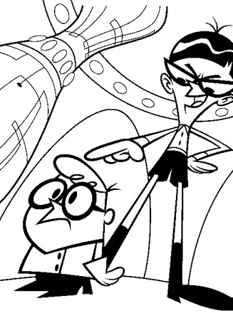 Dexters laboratory coloring page