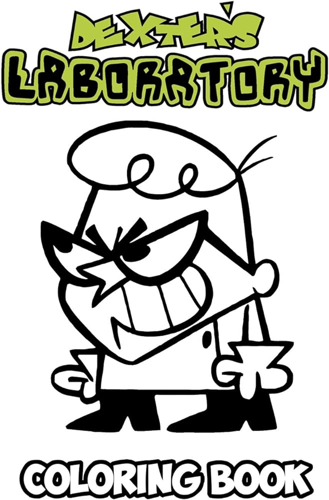 Dexters laboratory coloring book coloring book for kids and adults activity book with fun easy and relaxing coloring pages books