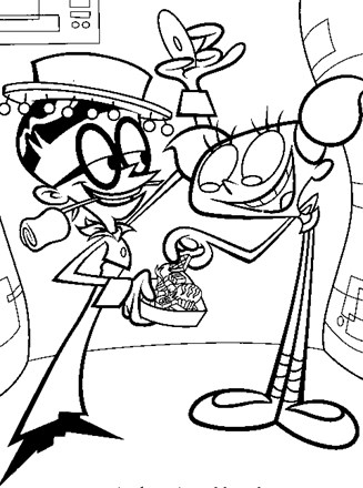 Dexters laboratory coloring page