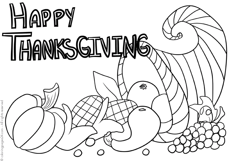 Thanksgiving coloring pages