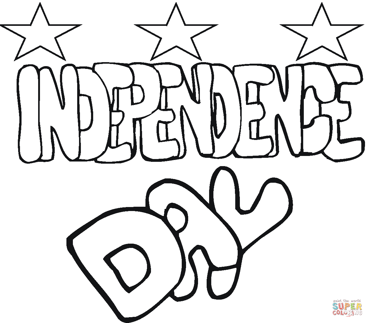 Dibujo de felicitaciones del dãa de la independencia para colorear dibujos para colorear imprimir gratis