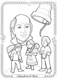 Rultado de imagen para coloring pag for mexican independence day dibujos de la independencia independencia de mexico personaj hero de la independencia