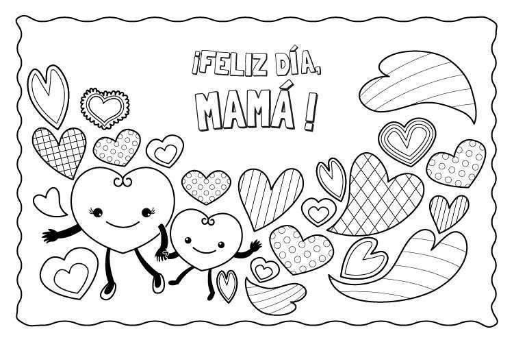 Dibujos del dãa de la madre para colorear pintar e imprimir dibujos del dãa de las madr dia de las madr feliz dãa de la madre