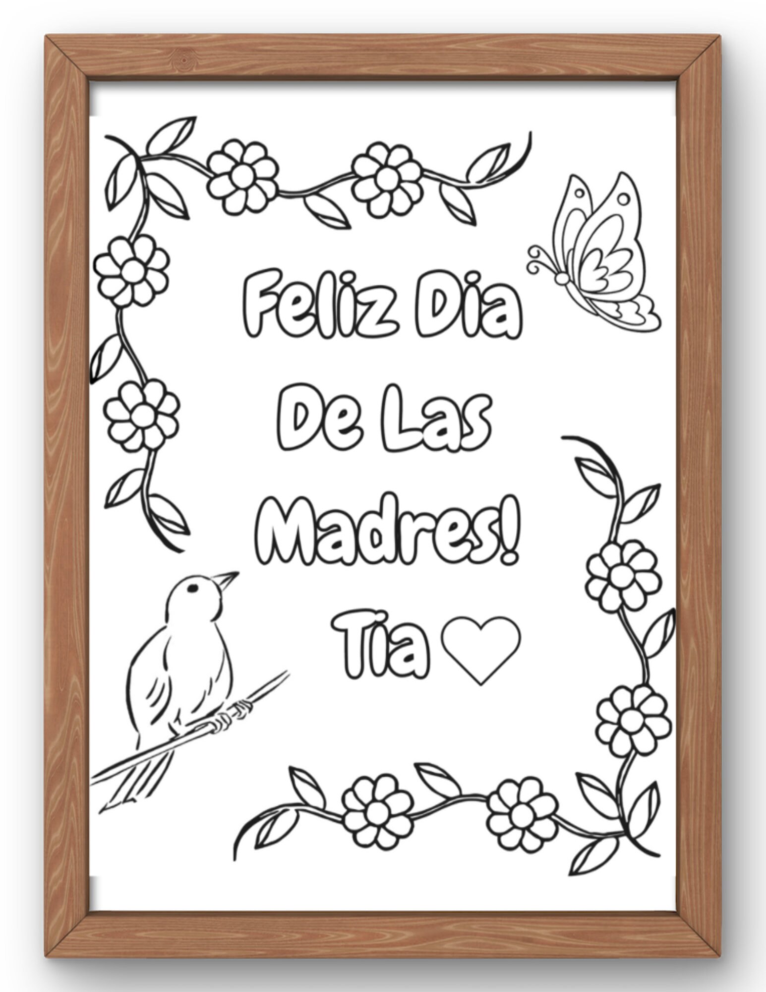Feliz dia de las madres tia auntie mothers day printable kids coloring printable page printable coloring in spanish
