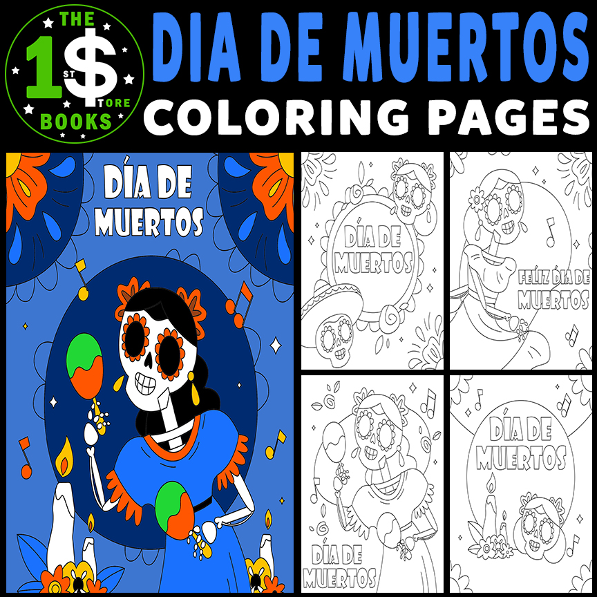Dãa de los muertos coloring pages day of the dead holiday coloring sheets made by teachers