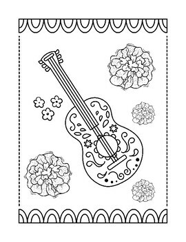 Dãa de los muertos coloring pages for kids by qetsy tpt