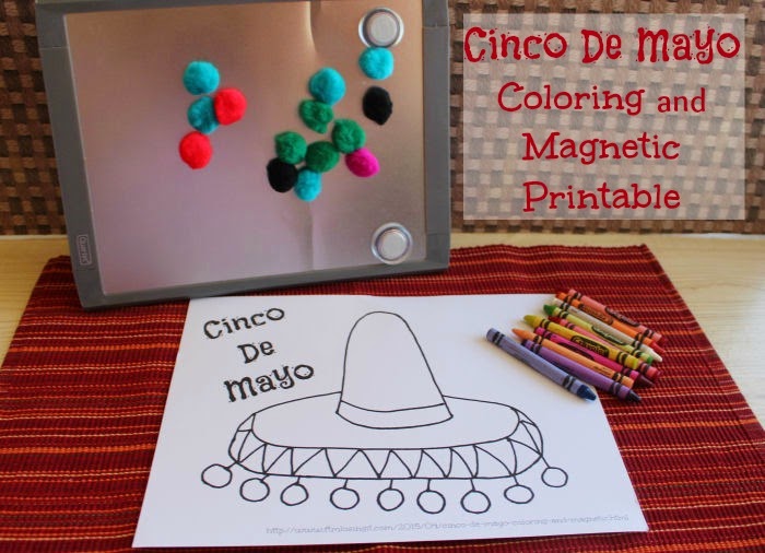 Cinco de mayo coloring and magnetic printable