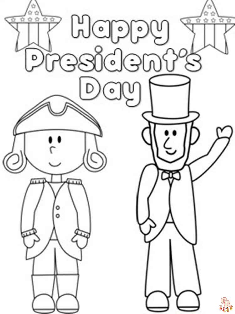 Pãginas para colorir do dia dos presidentes atividades educativas para crianãas