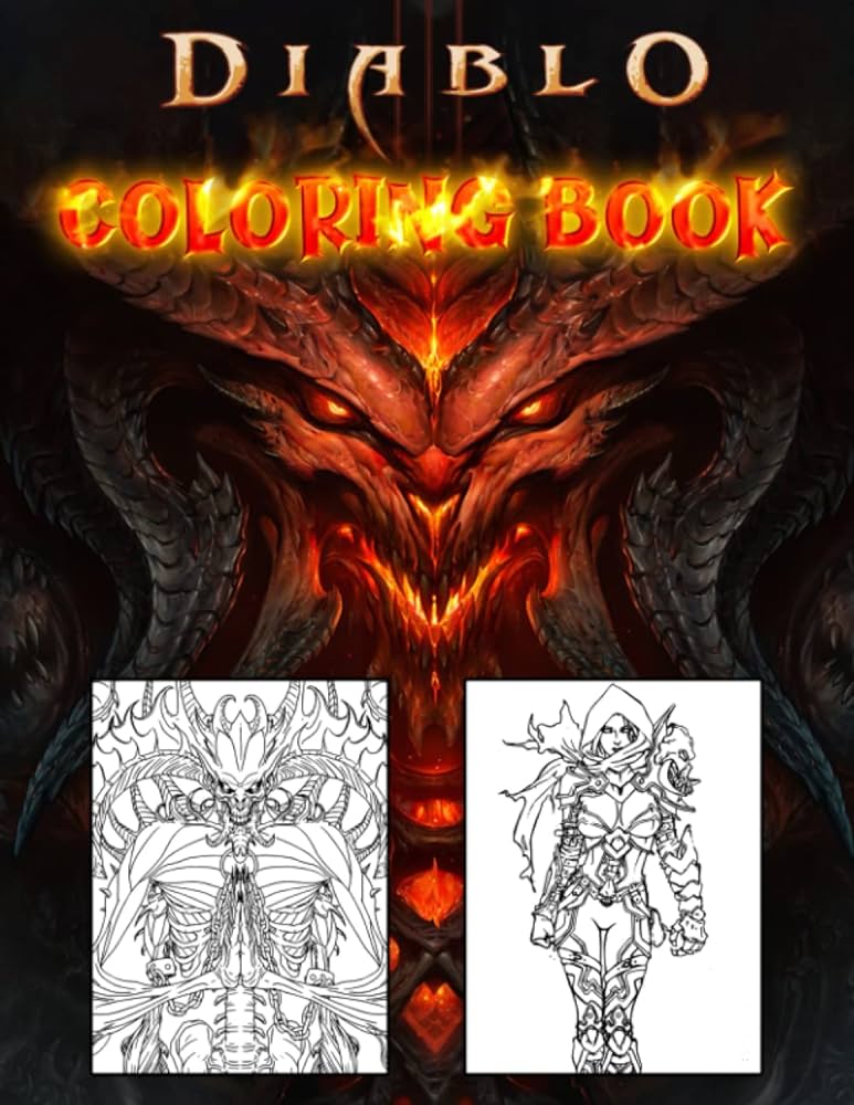 Diablo coloring book amazing gift for by guyon dominique