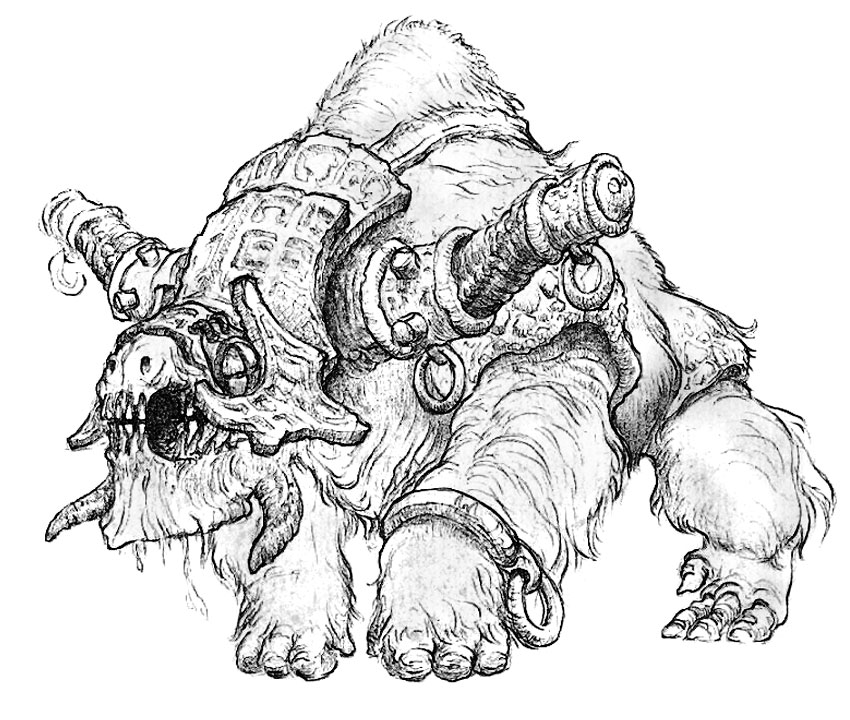 Horned ground sloth art