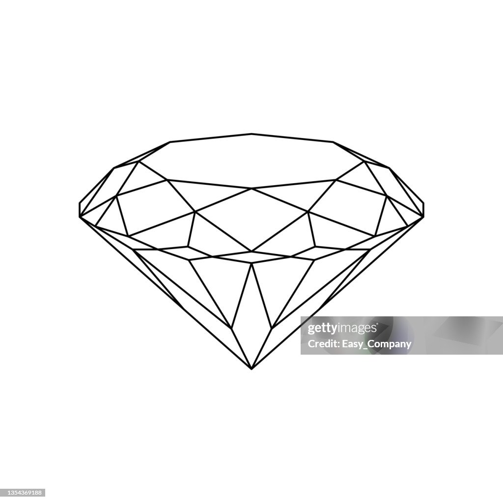 Black and white vector illustration of a childrens activity coloring book page with pictures of diamond high