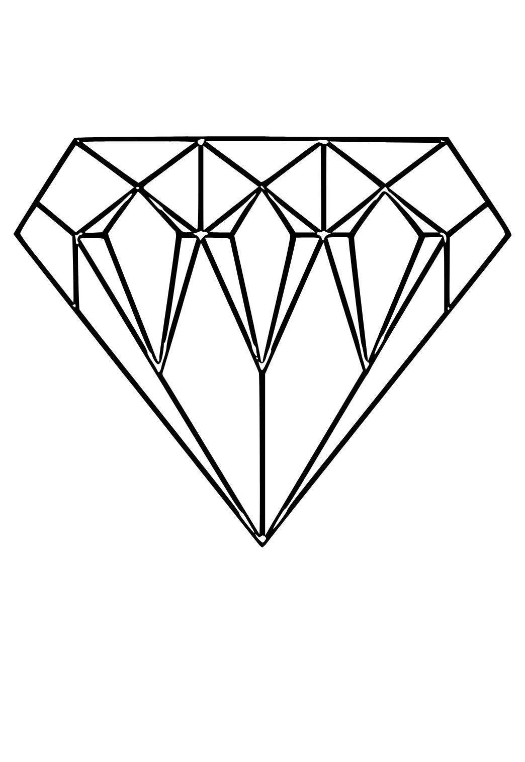 Free printable diamond symmetry coloring page for adults and kids
