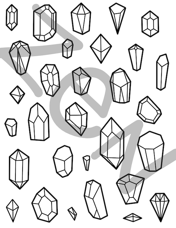Buy crystal pattern printable coloring page adult coloring page online in india