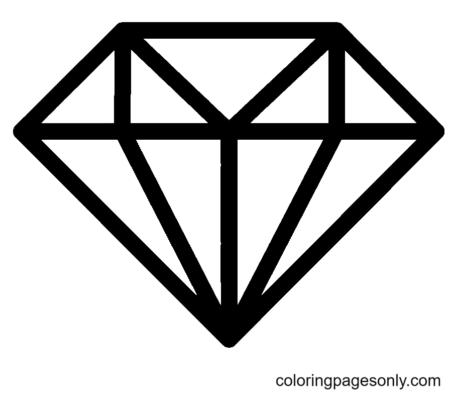 Diamond coloring pages printable for free download