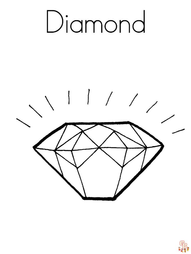 Diamond coloring pages free printable for all ages