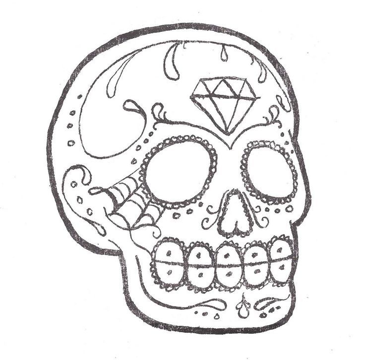 Outline sugar diamond art design sugar skulls sugar skull tattoos sugar skull tattoos sugar skull drawing skull coloring pages