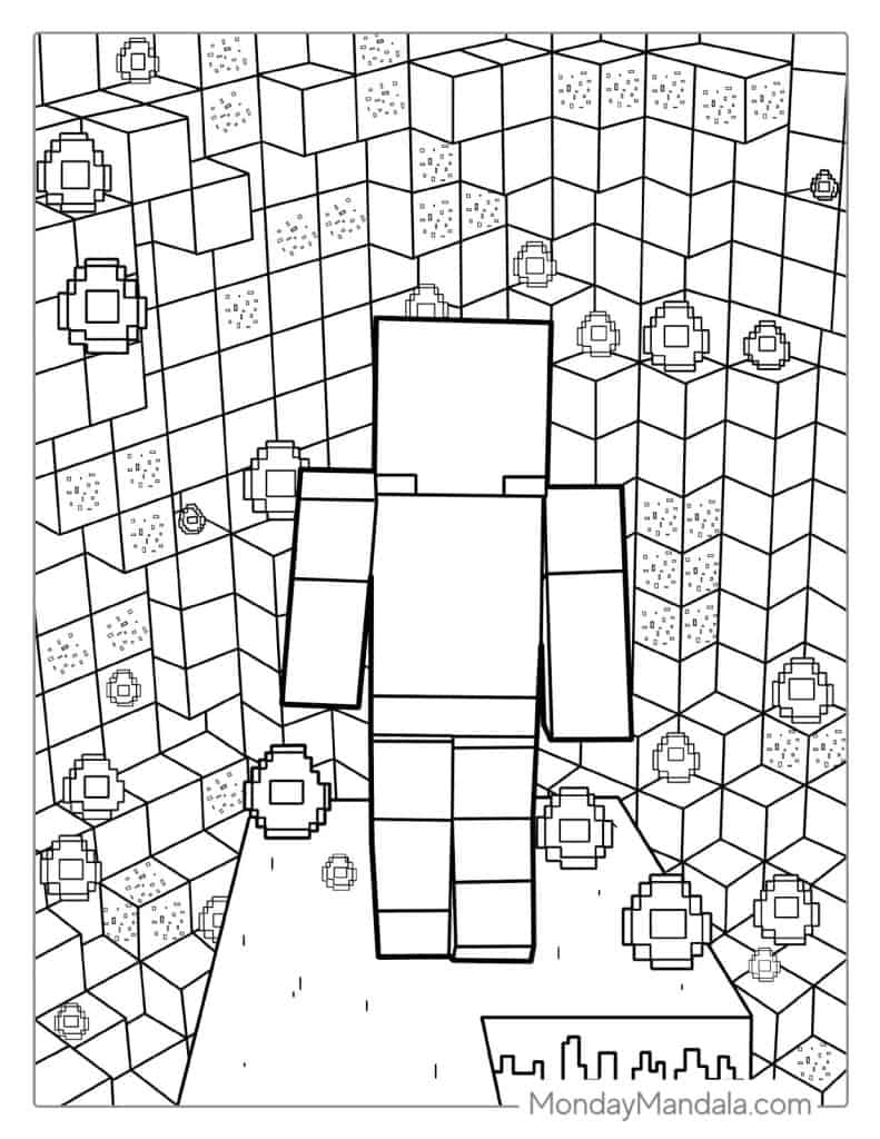 Minecraft coloring pages free pdf printables