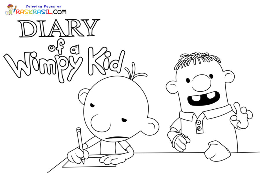 Wimpy kid coloring pages