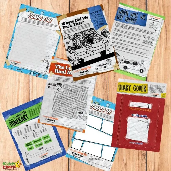 Diary of wimpy kid coloring pages and activity sheets