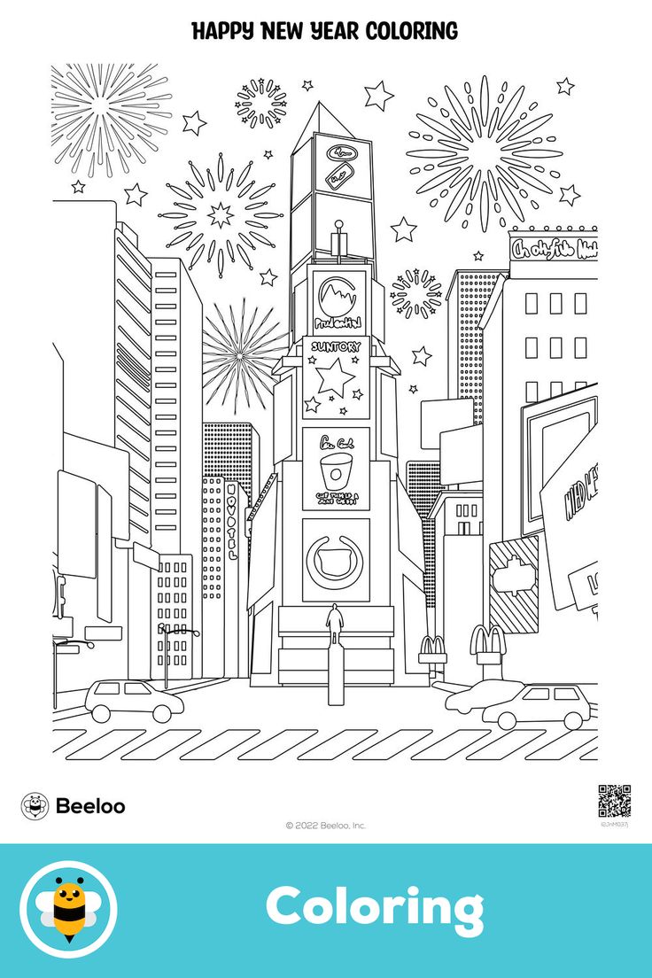 New york city times square coloring page kids activities nyc nyc times square new years activities