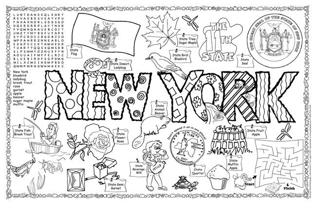 New york symbols facts funsheet âãã pack of new york activities state symbols senior activities
