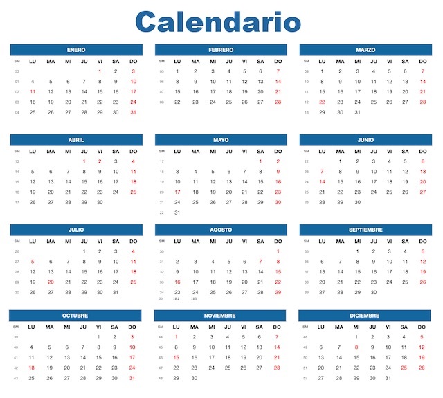 Calendario de colombia