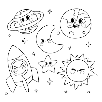 Planets coloring images