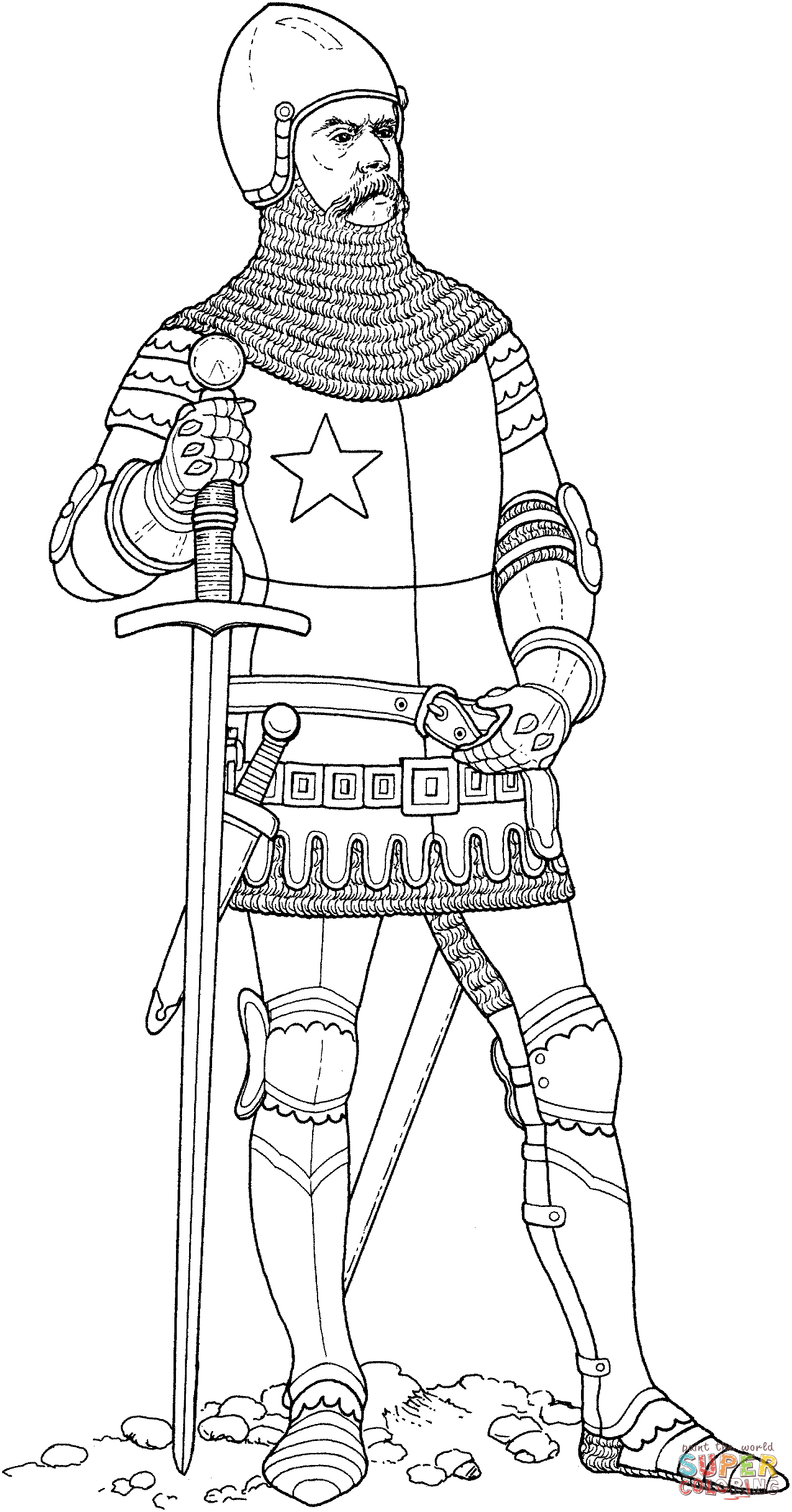 Dibujo de caballero para colorear dibujos para colorear imprimir gratis