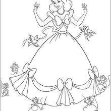 Cinderellas friends coloring pages