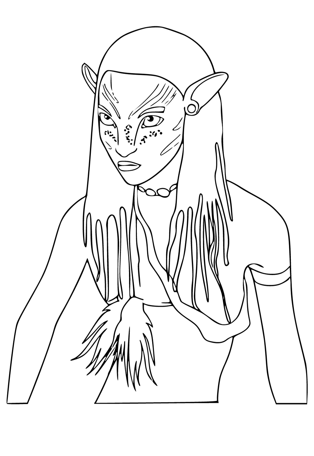 Dibujo e imagen avatar peinado para colorear y imprimir gratis para adultos y niãos