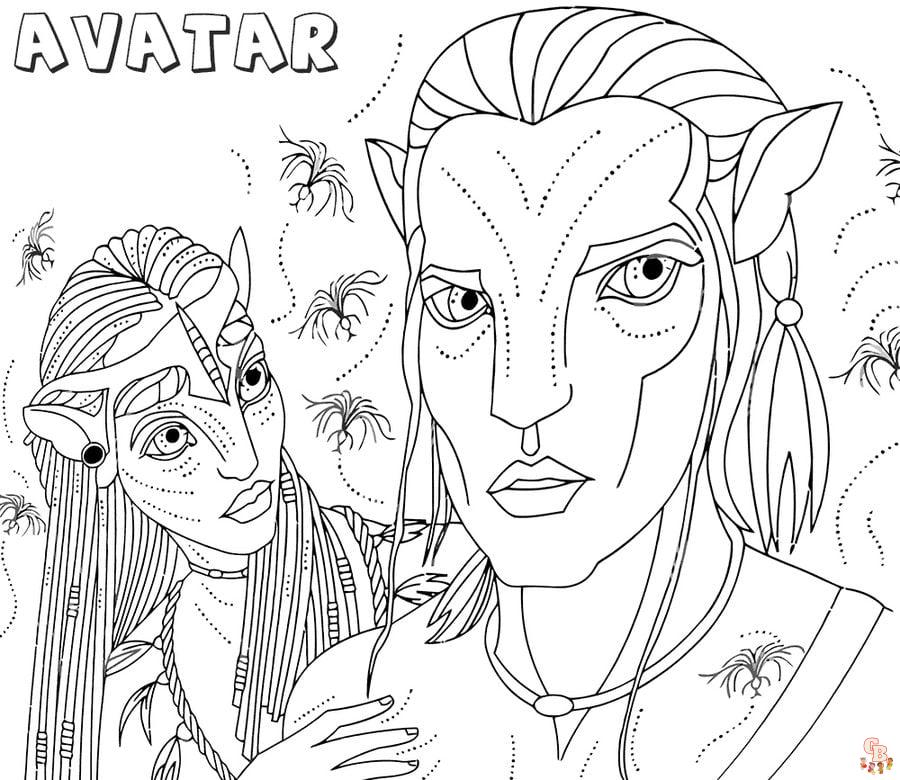 Dibujos avatar para colorear para ninos