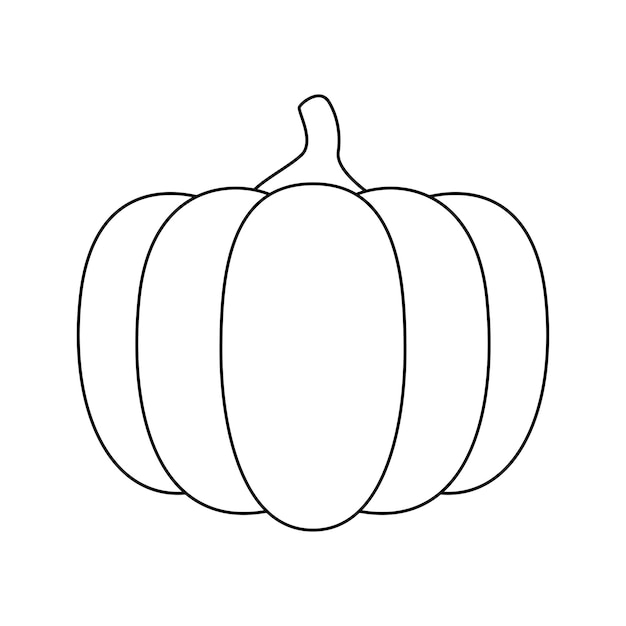 Premium vector coloring page with pumpkin for kids